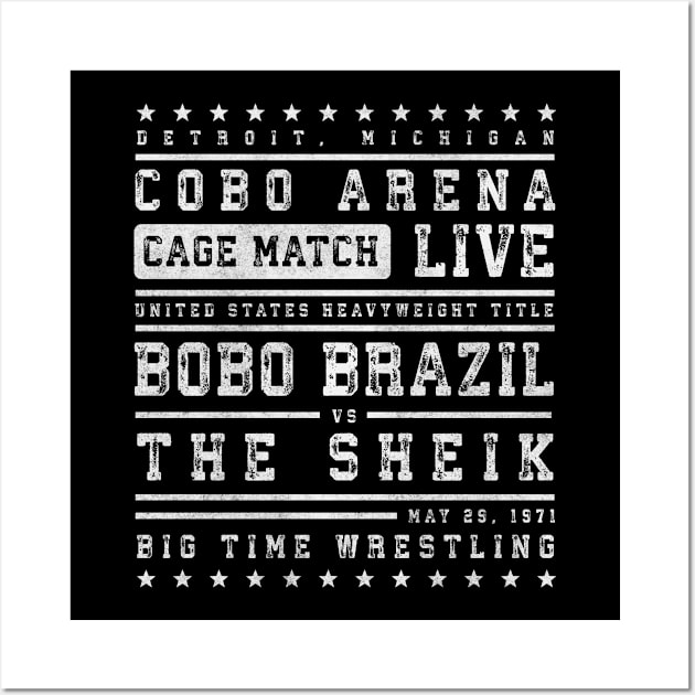 Bobo Brazil vs The Sheik Wall Art by deadright